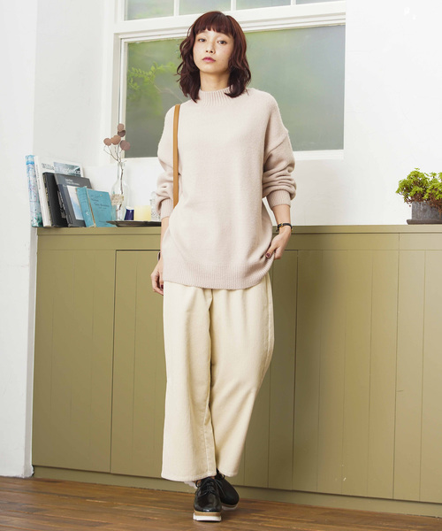 WEGO（ウィゴー）の「WEGO/ハイネックビッグシルエットニット（ニット/セーター・レディース・ホワイト/ブラック/パープル/サックスブルー/イエロー/ライトベージュ・FREE）」の19枚目の写真