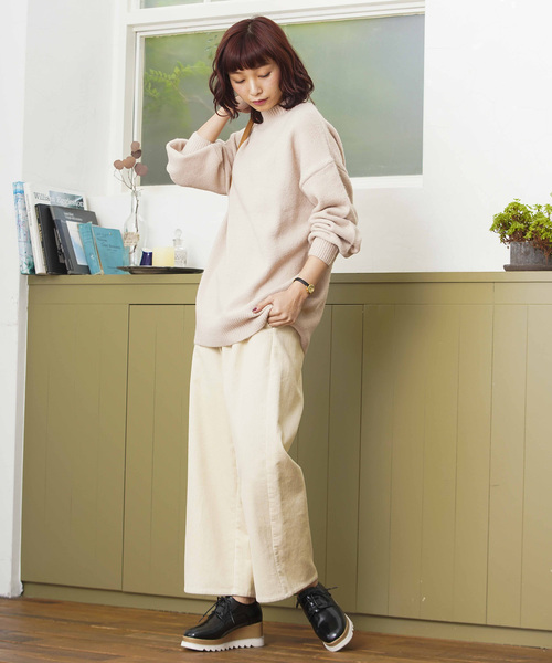 WEGO（ウィゴー）の「WEGO/ハイネックビッグシルエットニット（ニット/セーター・レディース・ホワイト/ブラック/パープル/サックスブルー/イエロー/ライトベージュ・FREE）」の20枚目の写真