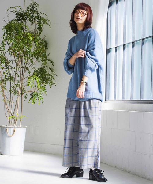 WEGO（ウィゴー）の「WEGO/ハイネックビッグシルエットニット（ニット/セーター・レディース・ホワイト/ブラック/パープル/サックスブルー/イエロー/ライトベージュ・FREE）」の22枚目の写真