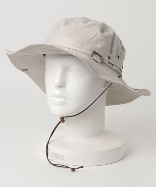 milsa（ミルサ）の「【milsa】 WASHED ADVENTURE HAT/【ミルサ】ウォッシュド　アドベンチャー　フェス　ハット（ハット・レディース・カモフラージュ/ブルー/ライトグレー/ライトブルー/ベージュ/ネイビー/ブラック/カーキ/オフホワイト/グレー・M(57.5)/M/57.5cm）」の22枚目の写真