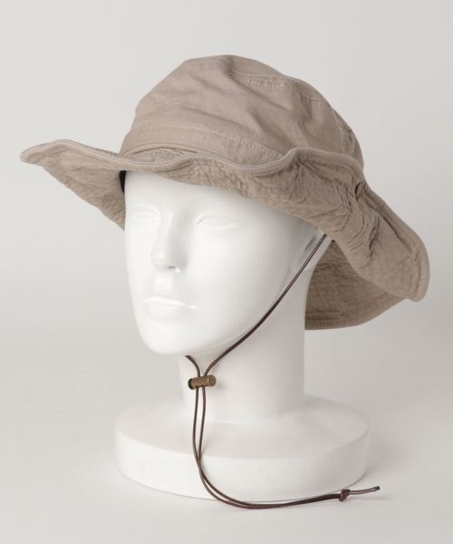 milsa（ミルサ）の「【milsa】 WASHED ADVENTURE HAT/【ミルサ】ウォッシュド　アドベンチャー　フェス　ハット（ハット・レディース・カモフラージュ/ブルー/ライトグレー/ライトブルー/ベージュ/ネイビー/ブラック/カーキ/オフホワイト/グレー・M(57.5)/M/57.5cm）」の17枚目の写真