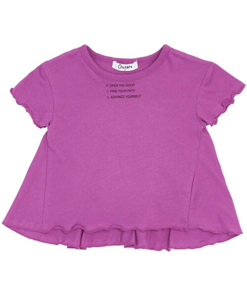 Otonato(オトナト)の「/バックボリュームTシャツ【親子でおそろいリンクコーデ】(Tシャツ/カットソー・キッズ・その他/ピンク/ブラック・80/130/110/95/140/120/90/100)」の1枚目の写真