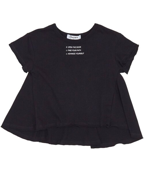 Otonato(オトナト)の「/バックボリュームTシャツ【親子でおそろいリンクコーデ】(Tシャツ/カットソー・キッズ・その他/ピンク/ブラック・80/130/110/95/140/120/90/100)」の2枚目の写真