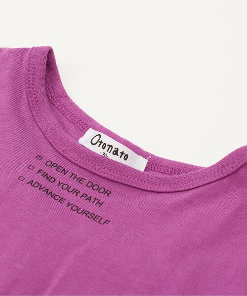 Otonato(オトナト)の「/バックボリュームTシャツ【親子でおそろいリンクコーデ】(Tシャツ/カットソー・キッズ・その他/ピンク/ブラック・80/130/110/95/140/120/90/100)」の7枚目の写真