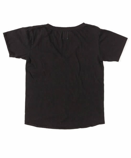 SEA（シー）の「VINTAGE 丸胴ルーズVネックポケットTEE（Tシャツ/カットソー・レディース・ホワイト/ブラック・FREE）」の5枚目の写真