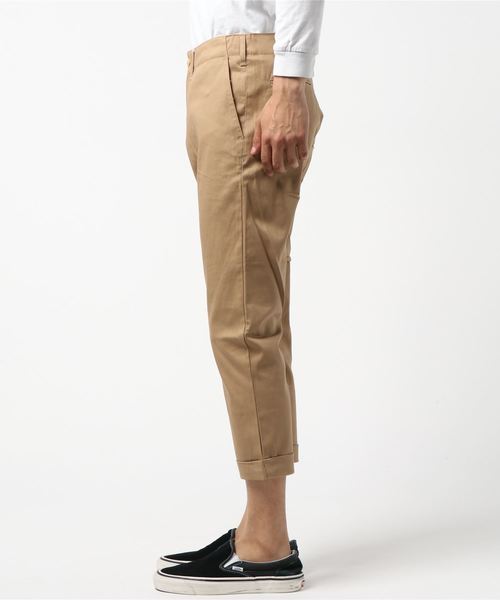 おしゃれスタ（オシャレスタ）の「ストレッチツイルクロップドパンツ(IR) レディース メンズ（その他パンツ・メンズ・ホワイト/ブラック/ベージュ/ネイビー/レッド/カーキ・S/M/L/XL）」の7枚目の写真