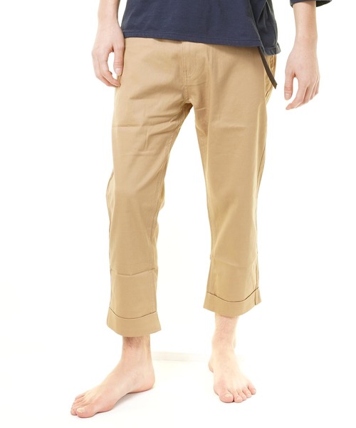 おしゃれスタ（オシャレスタ）の「ストレッチツイルクロップドパンツ(IR) レディース メンズ（その他パンツ・メンズ・ホワイト/ブラック/ベージュ/ネイビー/レッド/カーキ・S/M/L/XL）」の3枚目の写真