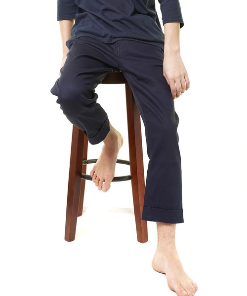 おしゃれスタ（オシャレスタ）の「ストレッチツイルクロップドパンツ(IR) レディース メンズ（その他パンツ・メンズ・ホワイト/ブラック/ベージュ/ネイビー/レッド/カーキ・S/M/L/XL）」の5枚目の写真