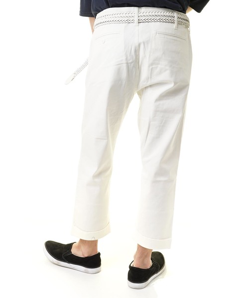 おしゃれスタ（オシャレスタ）の「ストレッチツイルクロップドパンツ(IR) レディース メンズ（その他パンツ・メンズ・ホワイト/ブラック/ベージュ/ネイビー/レッド/カーキ・S/M/L/XL）」の20枚目の写真