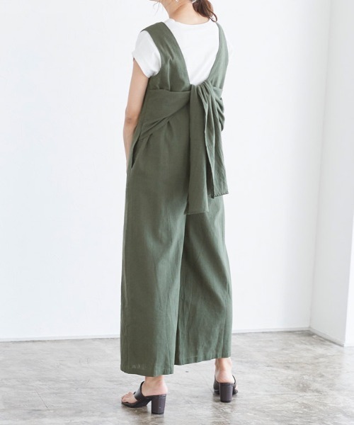 バックリボンオールインワン