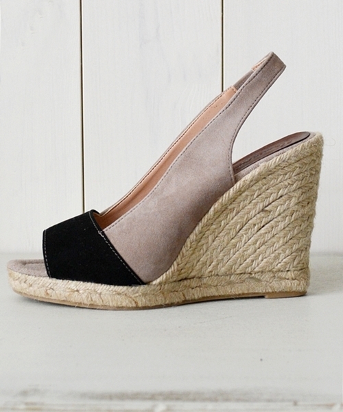 SHIPS for women（シップスフォーウィメン）の「FLAMENQUITAS:2トーン ウェッジ◇（サンダル・レディース・ブラック/ベージュ/ブルー・35/36/37/38）」の7枚目の写真