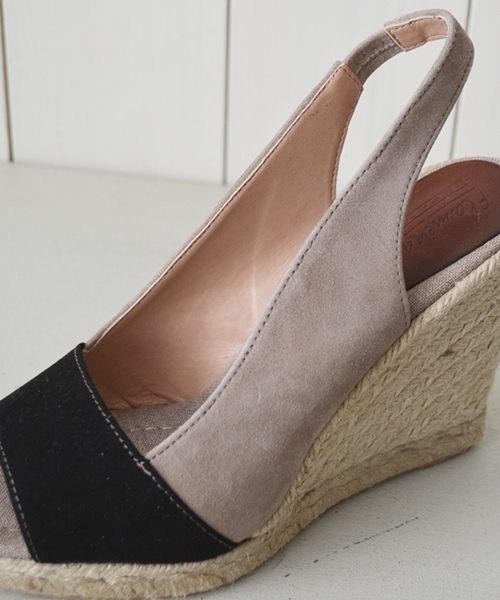 SHIPS for women（シップスフォーウィメン）の「FLAMENQUITAS:2トーン ウェッジ◇（サンダル・レディース・ブラック/ベージュ/ブルー・35/36/37/38）」の9枚目の写真