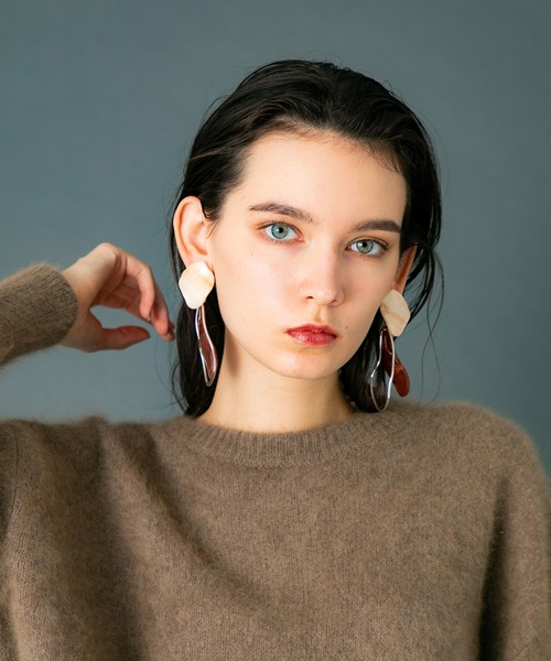 UNITED TOKYO（ユナイテッドトウキョウ）の「マーブルモチーフピアス（ピアス（両耳用）・レディース・マルチ/ブラウン/パープル・1/FREE/0）」の11枚目の写真