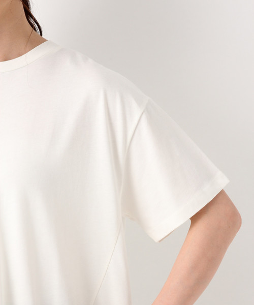 GLOBAL WORK(グローバルワーク)の「サラサラTスリットチュニック/842231(Tシャツ/カットソー・レディース・ホワイト/ブラック/アイボリー/フューシャピンク・FREE)」の13枚目の写真
