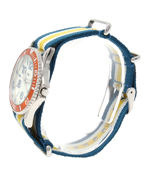 WEGO（ウィゴー）の「WEGO/ラインベルトウォッチ（アナログ腕時計・メンズ・オレンジ/ブルー・FREE）」の3枚目の写真