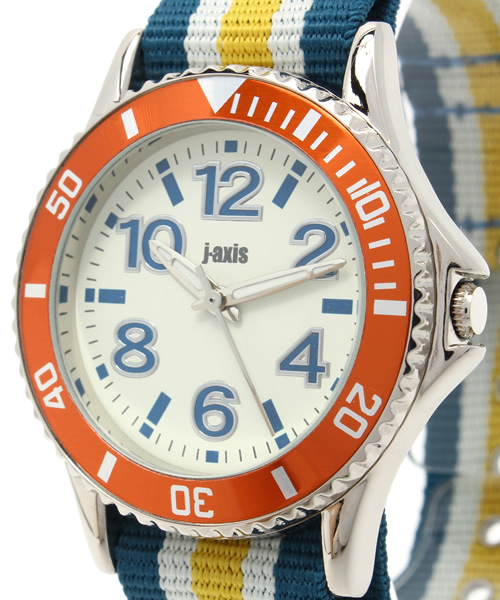 WEGO（ウィゴー）の「WEGO/ラインベルトウォッチ（アナログ腕時計・メンズ・オレンジ/ブルー・FREE）」の5枚目の写真