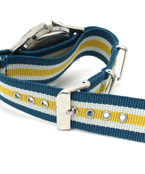 WEGO（ウィゴー）の「WEGO/ラインベルトウォッチ（アナログ腕時計・メンズ・オレンジ/ブルー・FREE）」の6枚目の写真