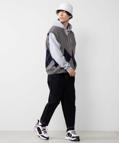 WEGO（ウィゴー）の「WEGO/アーガイルニットベスト（ベスト・メンズ・ホワイト/杢グレー/ブラック・MEDIUM/LARGE）」の10枚目の写真