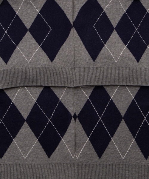 WEGO（ウィゴー）の「WEGO/アーガイルニットベスト（ベスト・メンズ・ホワイト/杢グレー/ブラック・MEDIUM/LARGE）」の22枚目の写真