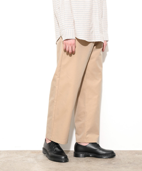 JUNRED（ジュンレッド）の「ハイカウントギャバジンワイドパンツ（その他パンツ・メンズ・ブラック/ベージュ/カーキ・S/M/L）」の4枚目の写真