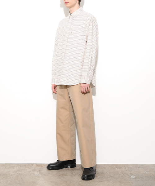 JUNRED（ジュンレッド）の「ハイカウントギャバジンワイドパンツ（その他パンツ・メンズ・ブラック/ベージュ/カーキ・S/M/L）」の14枚目の写真