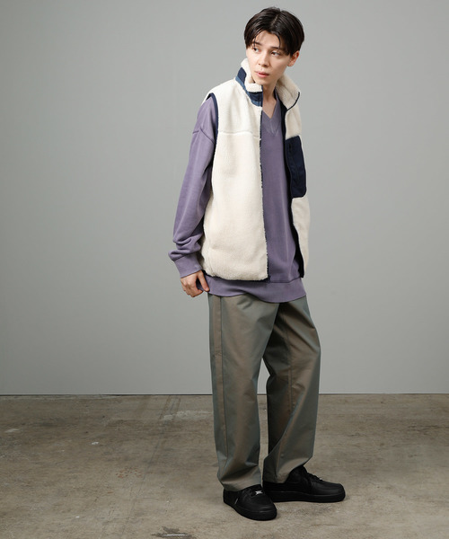 JUNRED（ジュンレッド）の「ハイカウントギャバジンワイドパンツ（その他パンツ・メンズ・ブラック/ベージュ/カーキ・S/M/L）」の7枚目の写真