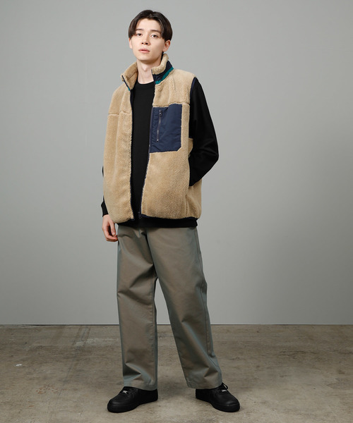 JUNRED（ジュンレッド）の「ハイカウントギャバジンワイドパンツ（その他パンツ・メンズ・ブラック/ベージュ/カーキ・S/M/L）」の16枚目の写真