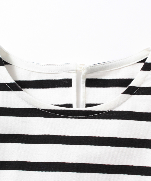 Ray BEAMS（レイビームス）の「Ray BEAMS / ボーダー サーキュラーカフス （Tシャツ/カットソー・レディース・ネイビー/オフホワイト・ONE SIZE）」の10枚目の写真