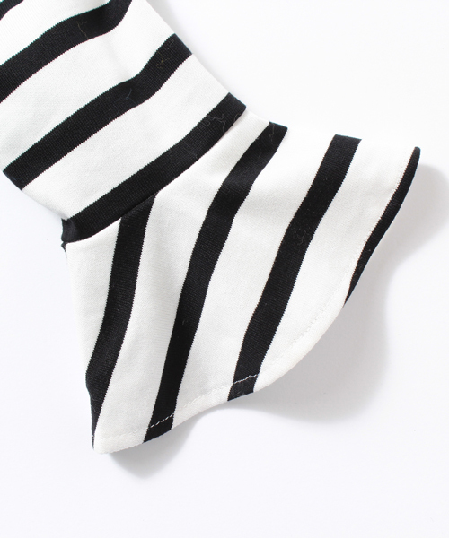 Ray BEAMS（レイビームス）の「Ray BEAMS / ボーダー サーキュラーカフス （Tシャツ/カットソー・レディース・ネイビー/オフホワイト・ONE SIZE）」の9枚目の写真