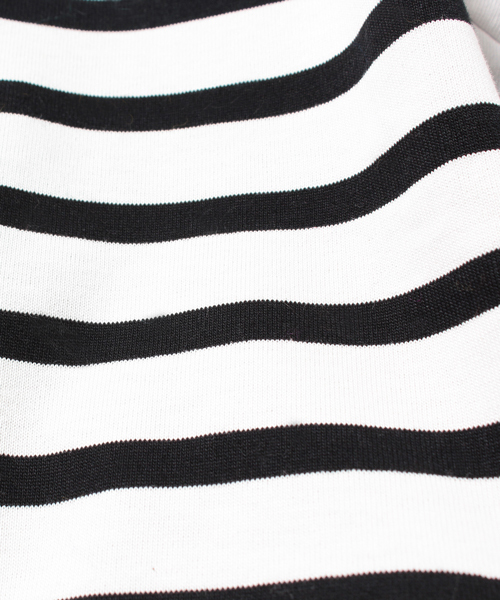 Ray BEAMS（レイビームス）の「Ray BEAMS / ボーダー サーキュラーカフス （Tシャツ/カットソー・レディース・ネイビー/オフホワイト・ONE SIZE）」の8枚目の写真