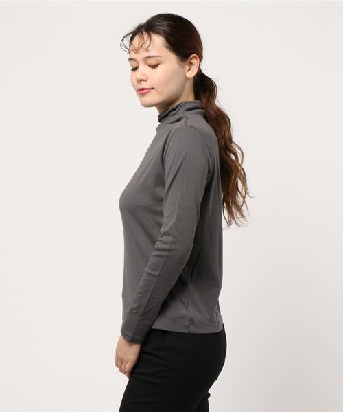 human woman(ヒューマンウーマン)の「エコウォームハイネックカットソー(Tシャツ/カットソー・レディース・ホワイト/グレー系その他・MEDIUM)」の5枚目の写真