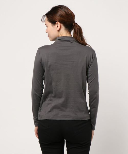 human woman(ヒューマンウーマン)の「エコウォームハイネックカットソー(Tシャツ/カットソー・レディース・ホワイト/グレー系その他・MEDIUM)」の6枚目の写真