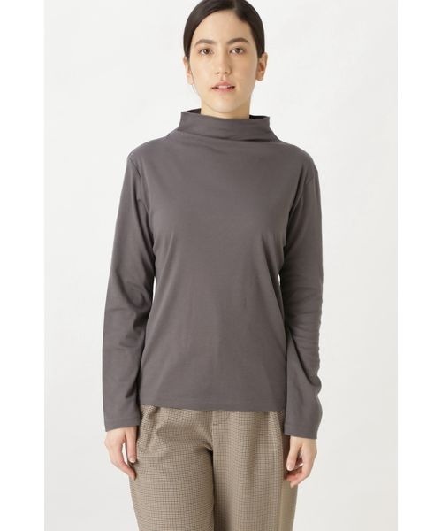human woman(ヒューマンウーマン)の「エコウォームハイネックカットソー(Tシャツ/カットソー・レディース・ホワイト/グレー系その他・MEDIUM)」の3枚目の写真