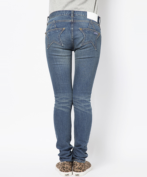 X-girl（エックスガール）の「STAR POCKET SKINNY JEANS（デニムパンツ・レディース・ブラック/インディゴブルー/ライトインディゴブルー・26inch/27inch/24inch/25inch）」の10枚目の写真