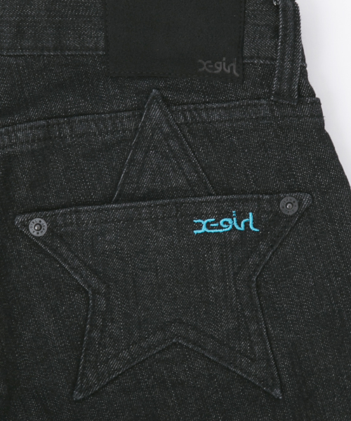 X-girl（エックスガール）の「STAR POCKET SKINNY JEANS（デニムパンツ・レディース・ブラック/インディゴブルー/ライトインディゴブルー・26inch/27inch/24inch/25inch）」の11枚目の写真
