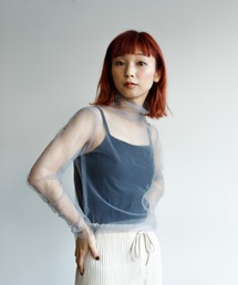 Birthday room | オーガンジーハイネックカットソー/シースルーカットソー/インナーカットソー(Tシャツ/カットソー)