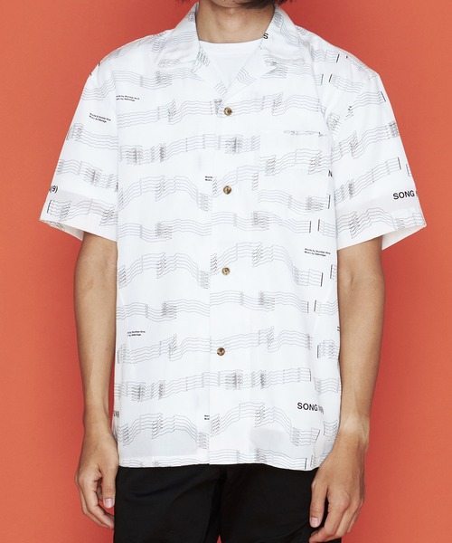 NUMBER (N)INE(ナンバーナイン)の「SABOTAGE×NUMBER (N)INE_OPEN COLLAR SHIRT / サボタージュ コラボグラフィック オープンカラーシャツ(シャツ/ブラウス・メンズ・ホワイト/ブラック・2/3/4)」の12枚目の写真