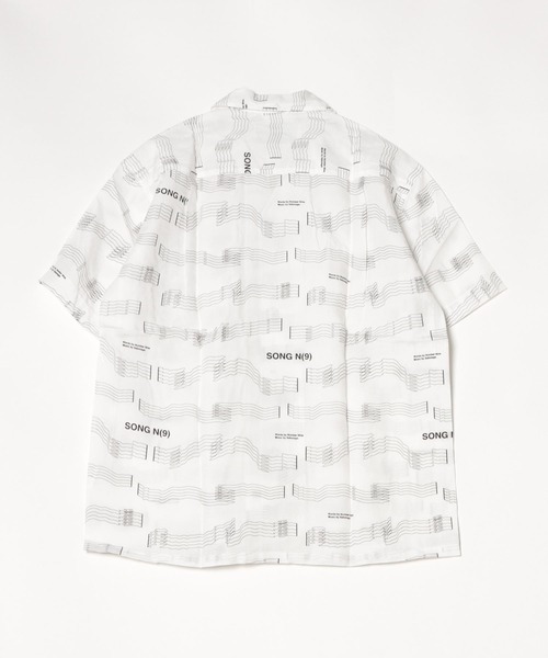 NUMBER (N)INE(ナンバーナイン)の「SABOTAGE×NUMBER (N)INE_OPEN COLLAR SHIRT / サボタージュ コラボグラフィック オープンカラーシャツ(シャツ/ブラウス・メンズ・ホワイト/ブラック・2/3/4)」の11枚目の写真