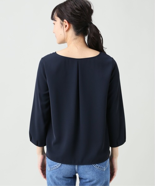 B.C STOCK（ベーセーストック）の「ライトダブルクロスブラウス（シャツ/ブラウス・レディース・ネイビー/ベージュ/ホワイト・FREE）」の8枚目の写真