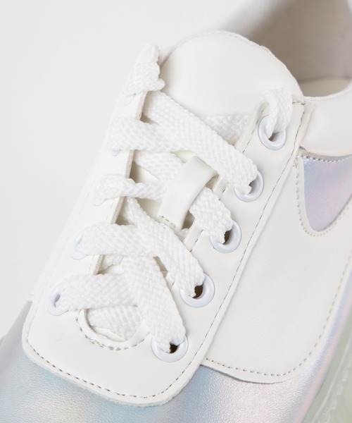 WEGO(ウィゴー)の「WEGO/クリアソール厚底スニーカー(スニーカー・レディース・ホワイト/ブラック/その他1・MEDIUM/LARGE)」の9枚目の写真