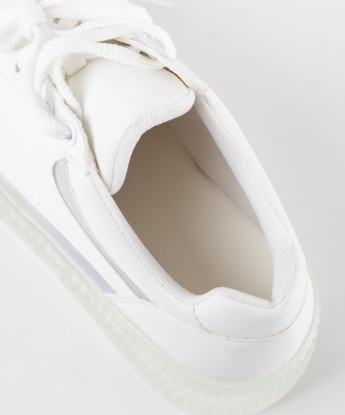 WEGO(ウィゴー)の「WEGO/クリアソール厚底スニーカー(スニーカー・レディース・ホワイト/ブラック/その他1・MEDIUM/LARGE)」の15枚目の写真
