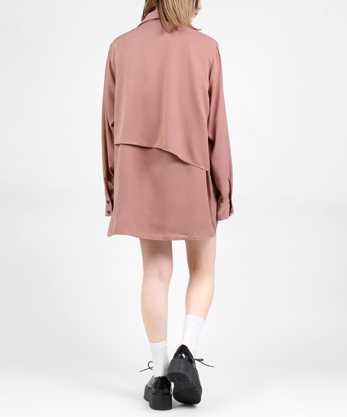 DING（ディング）の「DING/レイヤードシャツ（シャツ/ブラウス・レディース・グレー/ピンク/ホワイト・FREE）」の10枚目の写真