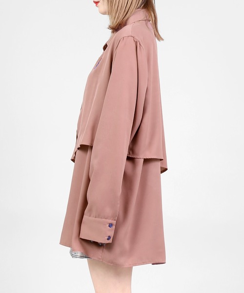 DING（ディング）の「DING/レイヤードシャツ（シャツ/ブラウス・レディース・グレー/ピンク/ホワイト・FREE）」の12枚目の写真