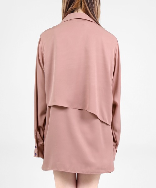 DING（ディング）の「DING/レイヤードシャツ（シャツ/ブラウス・レディース・グレー/ピンク/ホワイト・FREE）」の13枚目の写真