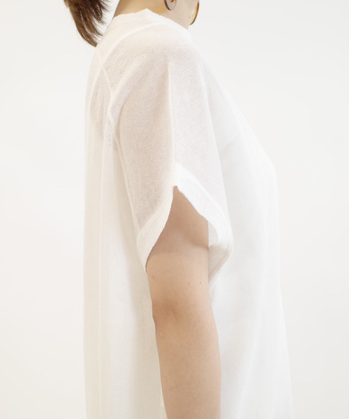 DouDou（ドゥドゥ）の「キャミセットシアーニットプルオーバー（ニット/セーター・レディース・ピンク/オフホワイト・FREE）」の7枚目の写真