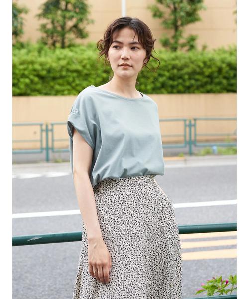 AMERICAN HOLIC（アメリカンホリック）の「ボートネックフコクーンカットプルオーバー1　＊〇（Tシャツ/カットソー・レディース・オフホワイト/サックスブルー/その他7/ネイビー/ブラック系その他4・M/L）」の6枚目の写真