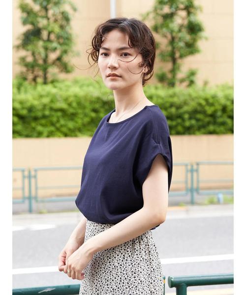 AMERICAN HOLIC（アメリカンホリック）の「ボートネックフコクーンカットプルオーバー1　＊〇（Tシャツ/カットソー・レディース・オフホワイト/サックスブルー/その他7/ネイビー/ブラック系その他4・M/L）」の22枚目の写真