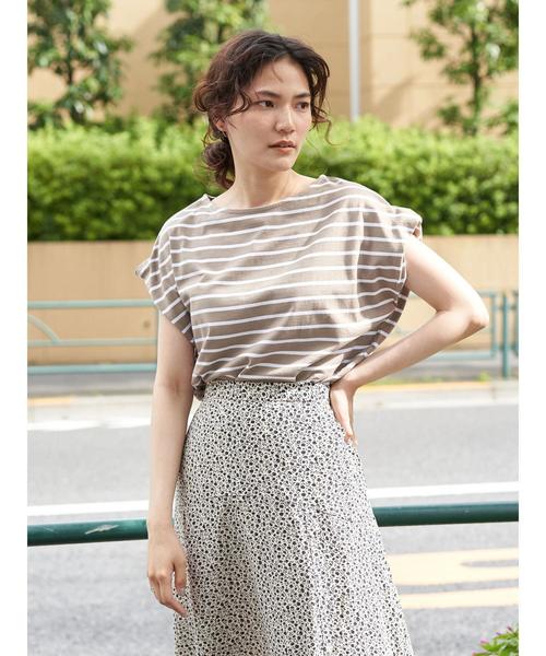 AMERICAN HOLIC（アメリカンホリック）の「ボートネックフコクーンカットプルオーバー1　＊〇（Tシャツ/カットソー・レディース・オフホワイト/サックスブルー/その他7/ネイビー/ブラック系その他4・M/L）」の7枚目の写真