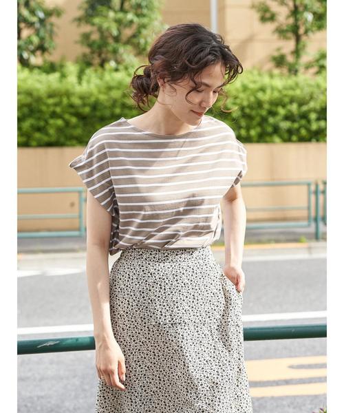 AMERICAN HOLIC（アメリカンホリック）の「ボートネックフコクーンカットプルオーバー1　＊〇（Tシャツ/カットソー・レディース・オフホワイト/サックスブルー/その他7/ネイビー/ブラック系その他4・M/L）」の5枚目の写真