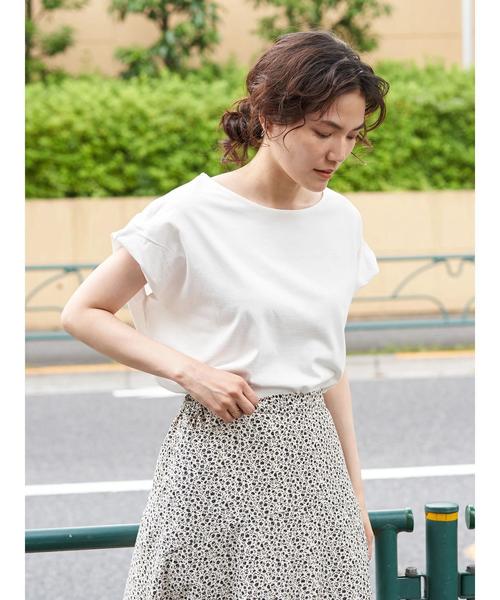 AMERICAN HOLIC（アメリカンホリック）の「ボートネックフコクーンカットプルオーバー1　＊〇（Tシャツ/カットソー・レディース・オフホワイト/サックスブルー/その他7/ネイビー/ブラック系その他4・M/L）」の2枚目の写真